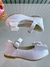 SAPATINHO VERNIZ BRANCO COM APLIQUE DE LACINHO E GLITTER - comprar online