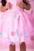 Vestido Marie Jardim Encantado Isis Luxinho Rosa Bebe