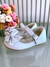 Sapatinho Branco Verniz Aplique de Lacinho Com Strass Luxo - comprar online