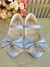 Sapatinho Infantil Azul Verniz Aplique de Lacinho Com Strass - comprar online