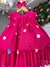 VESTIDO PINK EM TULE COM APLIQUE DE BORBOLETA na internet