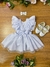 ROMPER BRANCO COM GLITTER BATIZADO