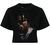 CAMISETA CROPPED RAPPER FACE PRETA