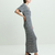 TSHIRT DRESS LISTRADO SHOULDER