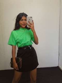 T-shirt Tradicional Gola Alta Verde na internet