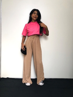 T-shirt Tradicional Gola Alta Pink - Marilu