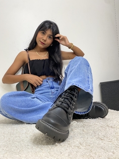 WIDE LEG ESCURA RISCOS