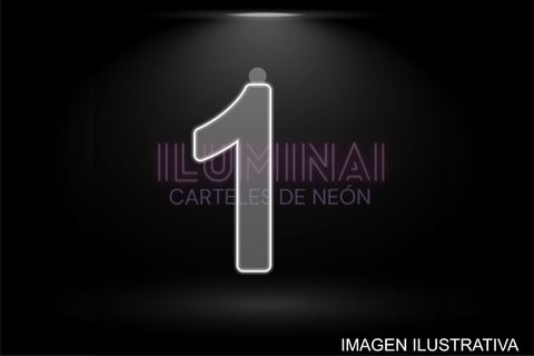 Cartel de neon numero 1 - comprar online