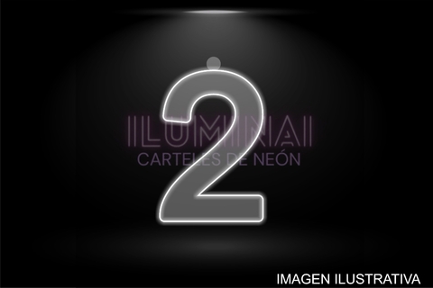 Cartel de neon numero 2 - comprar online