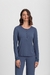 Pijama Manga Longa Feminino Azul Petróleo Com Botões