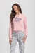 Pijama Manga Longa Feminino Rosa Estampa De Futebol
