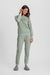 Pijama Manga Longa Feminino Verde Estampa De Estrelas - comprar online