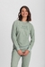 Pijama Manga Longa Feminino Verde Estampa De Estrelas