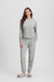 Pijama Manga Longa E Calça Feminino Estampa De Onça - comprar online