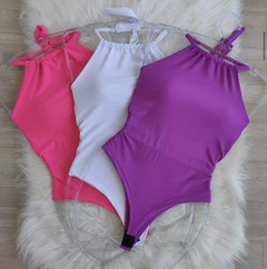 BODY FRENTE ÚNICA COM BOJO TECIDO SUPLEX