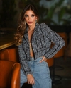 Casaco cropped tweed Isis