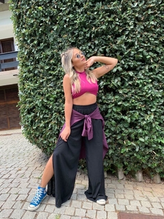 Cropped detalhe ondas Luiza - Curi Clothing