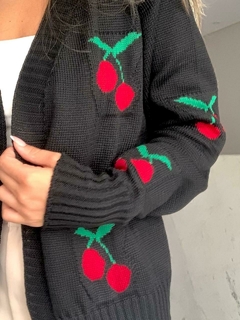 Casaco tricot cereja Giulia - comprar online