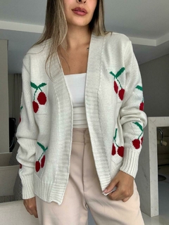 Casaco tricot cereja Giulia - loja online