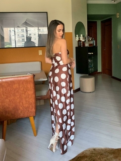 Vestido poá faixa Julieta na internet