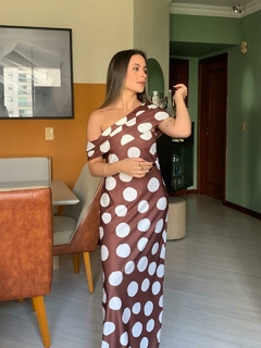 Vestido poá faixa Julieta - Curi Clothing