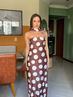 Vestido poá faixa Julieta