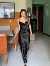 Vestido slip dress acetinado Lorena