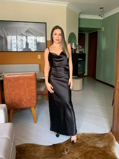 Vestido slip dress acetinado Lorena