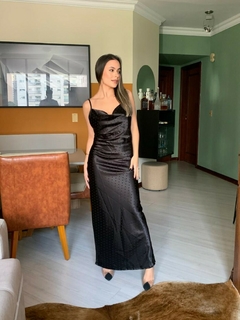 Vestido slip dress acetinado Lorena