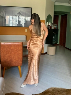 Vestido slip dress acetinado Lorena - comprar online