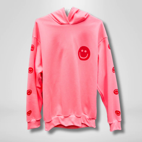 Moletom Smiley Humanos rosa