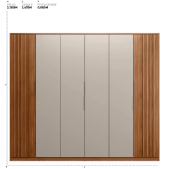 Guarda Roupa Roupeiro Atrice Ripado 6 Portas 6 Gavetas - Demartez Demobile - SeuMóvel.com | Onde seu lar é o que importa