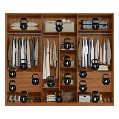 Guarda Roupa Roupeiro Atrice Ripado 6 Portas 6 Gavetas - Demartez Demobile - SeuMóvel.com | Onde seu lar é o que importa