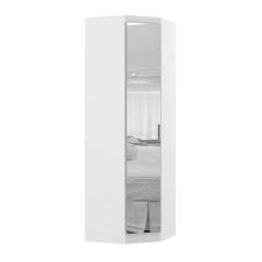 Guarda Roupa Modulado Alpes 1 Porta Canto Diagonal c/ Espelho - Módulo Luciane