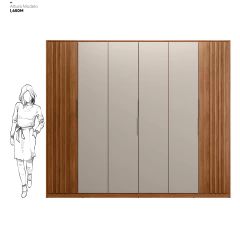 Guarda Roupa Roupeiro Atrice Ripado 6 Portas 6 Gavetas - Demartez Demobile - loja online