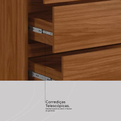 Guarda Roupa Roupeiro Atrice Ripado 6 Portas 6 Gavetas - Demartez Demobile - comprar online