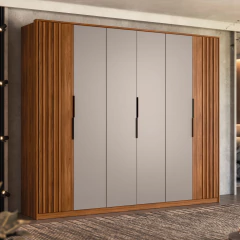 Guarda Roupa Roupeiro Atrice Ripado 6 Portas 6 Gavetas - Demartez Demobile - comprar online