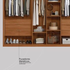 Guarda Roupa Roupeiro Atrice Ripado 6 Portas 6 Gavetas - Demartez Demobile na internet