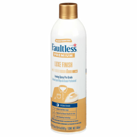 Faultless Premium Luxe Finish Ironing Spray Pro Grade, 20 oz Can