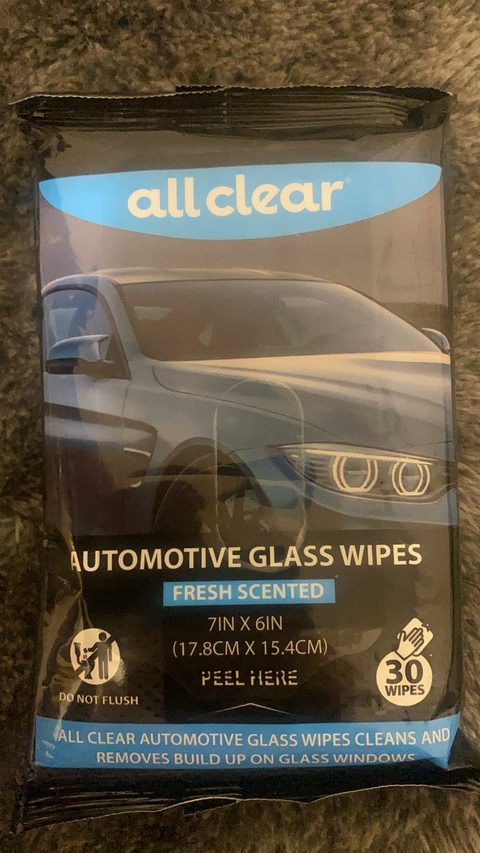 ALL CLEAR Wipes, Interior Cleaning Wipes for Cars, Trucks, Motorcycles, 30 Each