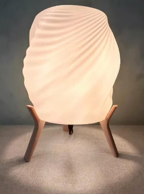 Lámpara Velador para Mesa Diseño Elegante Drapeado Large