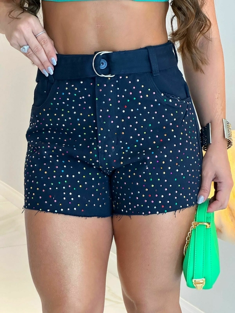 short jeans brilho
