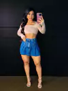 saia jeans pinça