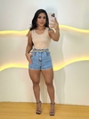 short basico com cinto lycra