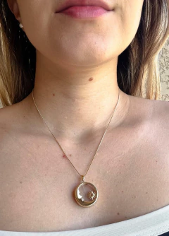 Colar Luna: Quartzo - Banho Ouro 18k na internet