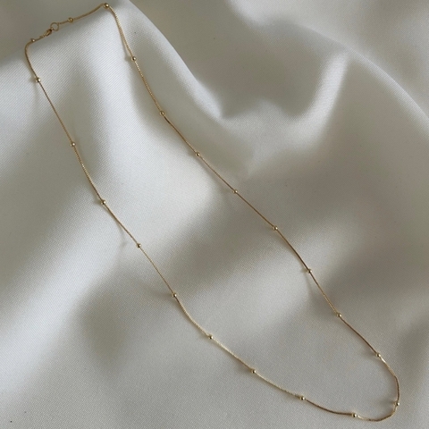 Colar de bolinhas banhado em ouro 18k