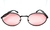 Óculos Cápsula Oval Preto Lente Rosa