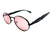Óculos Cápsula Oval Preto Lente Rosa - comprar online