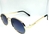 Óculos Cápsula Oval Dourado Lente Azul - comprar online