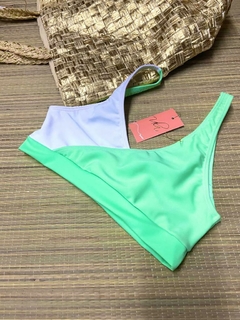 Corpiño Hawai cruzado duo / liso hombro color - tienda online